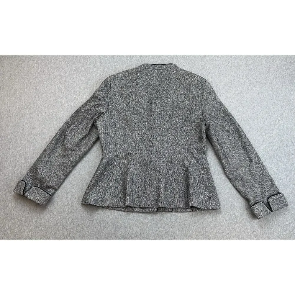 Talbots Jacket Womens 10 Wool Blend Stretch Long Sleeve 4-Button Lined